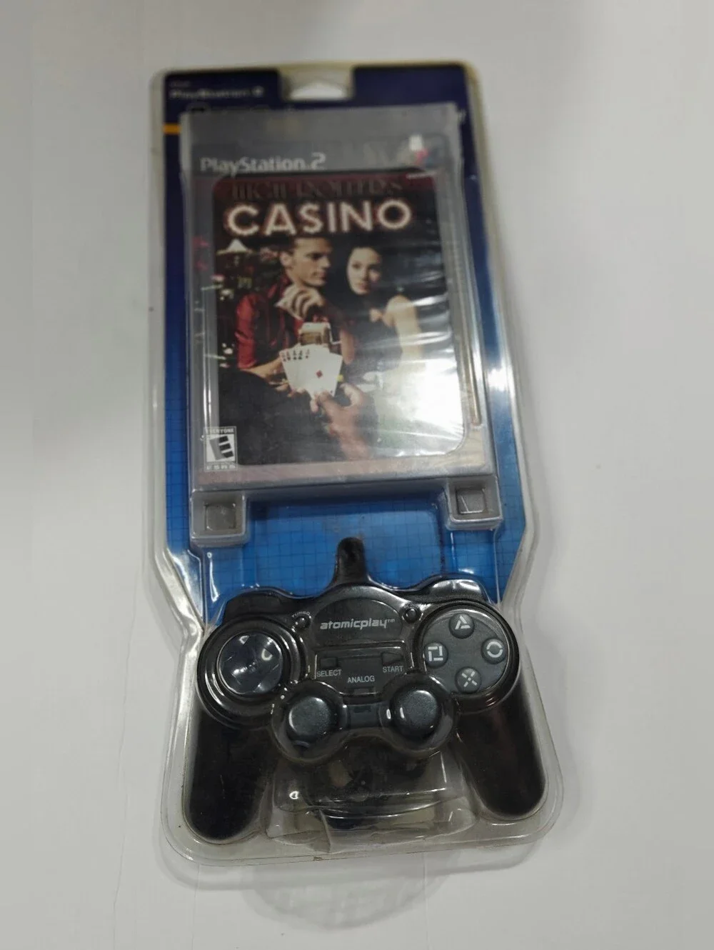 NIB Bundle Package PS2 High Roller Casino And Atomicplay Wired Controller